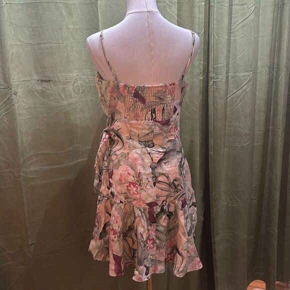 Guess 100% linen floral print mini dress, US8 - Picture 8 of 11